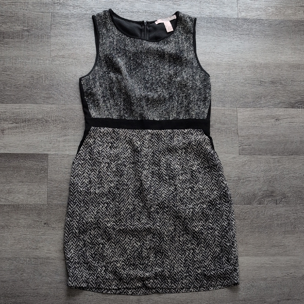 Forever 21 Black and Gray Patterned Mini Dress